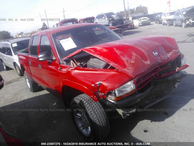 1B7GG2AX6YS664420 - 2000 DODGE DAKOTA QUAD RED photo 1