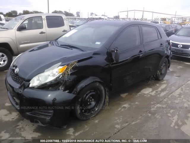 2T1KU40EX9C002485 - 2009 TOYOTA COROLLA MATRIX  BLACK photo 2