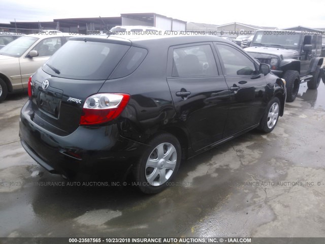 2T1KU40EX9C002485 - 2009 TOYOTA COROLLA MATRIX  BLACK photo 4