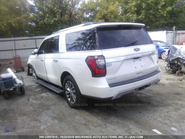 1FMJK1KT7JEA03165 - 2018 FORD EXPEDITION MAX LIMITED WHITE photo 3
