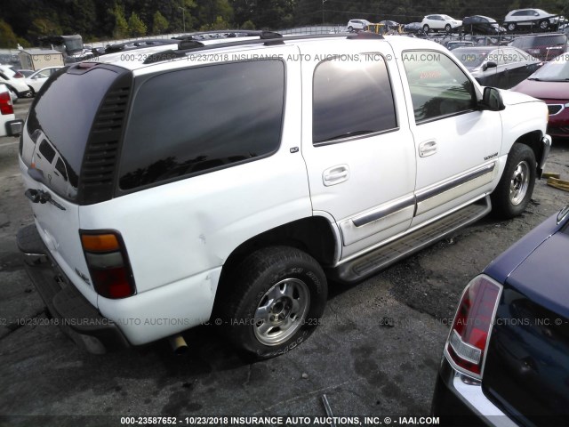 1GKEC13Z73J274330 - 2003 GMC YUKON WHITE photo 4