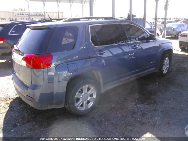 2CTALMEC6B6377081 - 2011 GMC TERRAIN SLE BLUE photo 4