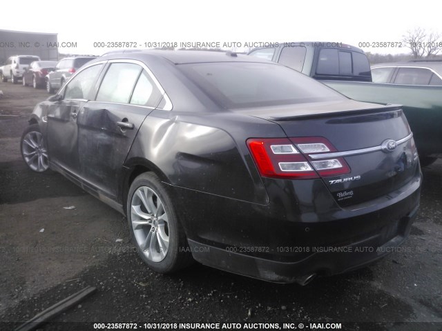 1FAHP2E81DG128100 - 2013 FORD TAURUS SEL BLACK photo 3