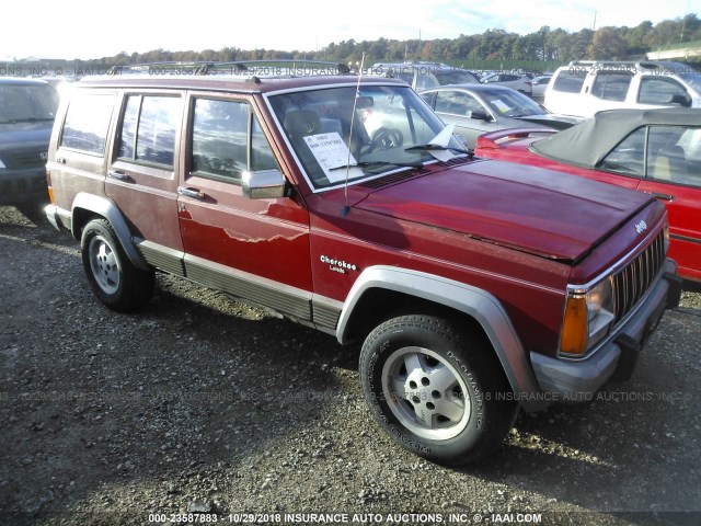 1J4FJ58SXML611419 - 1991 JEEP CHEROKEE LAREDO RED photo 1