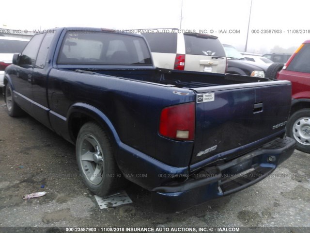 1GCCS19H038151450 - 2003 CHEVROLET S TRUCK S10 BLUE photo 3