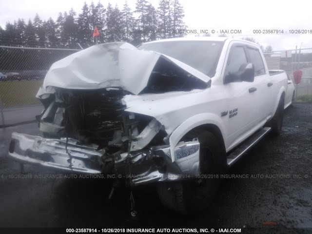 1C6RR7TT2FS563664 - 2015 RAM 1500 SLT WHITE photo 2