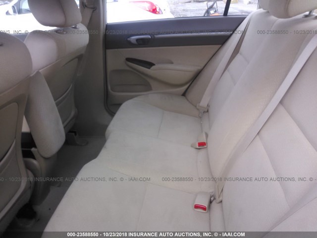 JHMFA36288S013871 - 2008 HONDA CIVIC HYBRID WHITE photo 8