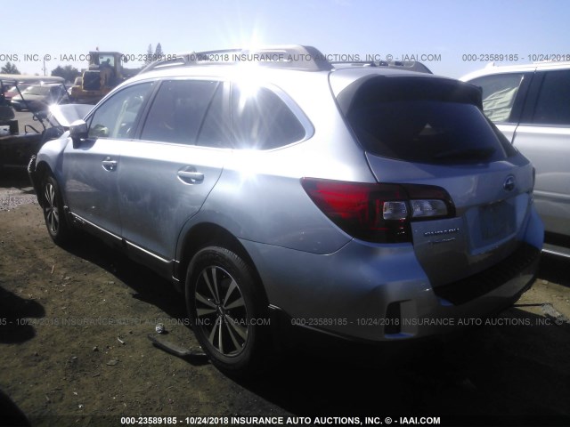 4S4BSACC2F3317974 - 2015 SUBARU OUTBACK 2.5I PREMIUM SILVER photo 3