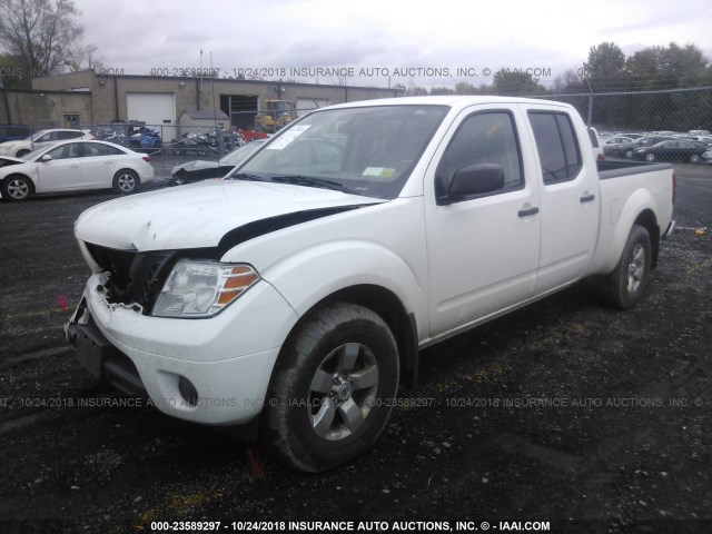 1N6AD0FVXCC415855 - 2012 NISSAN FRONTIER SV/SL WHITE photo 2