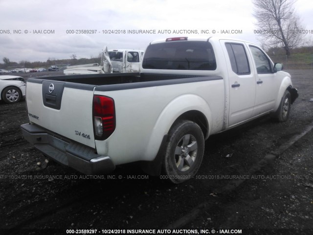 1N6AD0FVXCC415855 - 2012 NISSAN FRONTIER SV/SL WHITE photo 4
