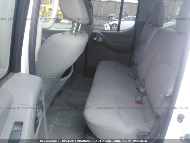 1N6AD0FVXCC415855 - 2012 NISSAN FRONTIER SV/SL WHITE photo 8