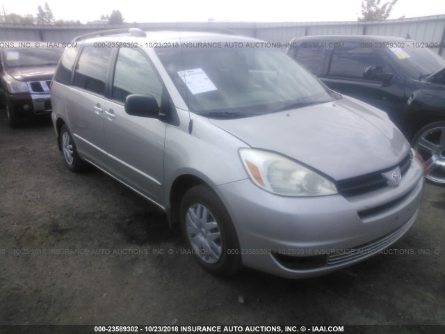 5TDZA23C85S315719 - 2005 TOYOTA SIENNA CE/LE SILVER photo 1