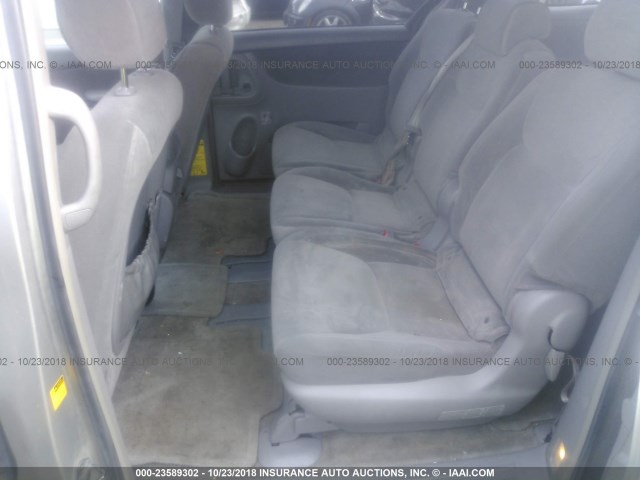 5TDZA23C85S315719 - 2005 TOYOTA SIENNA CE/LE SILVER photo 8