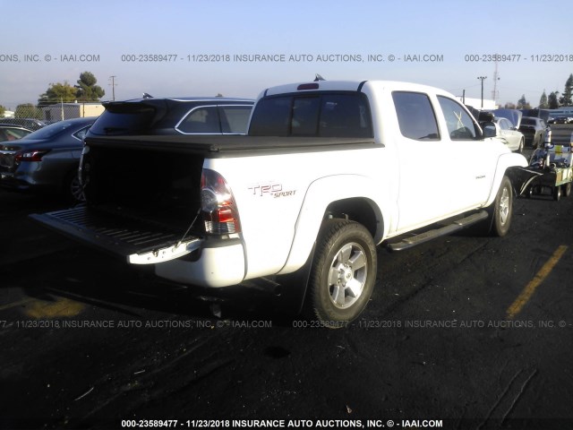3TMJU4GN5CM138359 - 2012 TOYOTA TACOMA DOUBLE CAB PRERUNNER WHITE photo 4