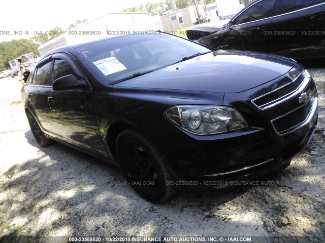 1G1ZG57B69F194303 - 2009 CHEVROLET MALIBU LS შავი ფოტო 1