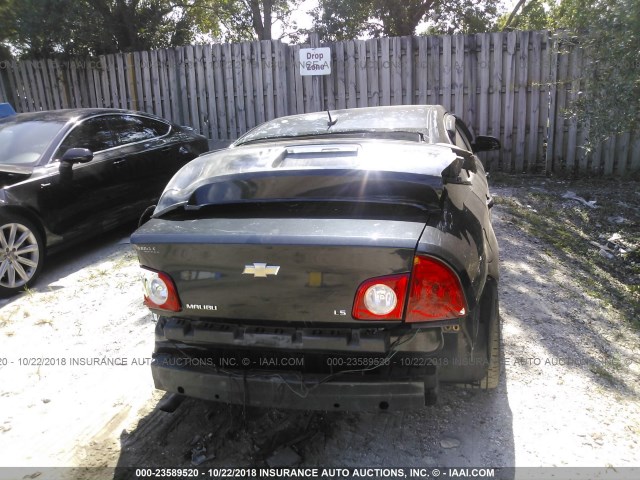 1G1ZG57B69F194303 - 2009 CHEVROLET MALIBU LS შავი ფოტო 6