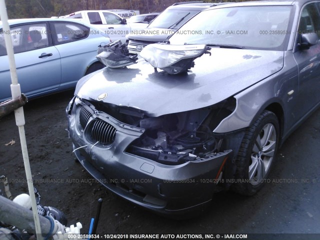 WBANV13559C155995 - 2009 BMW 528 XI GRAY photo 6