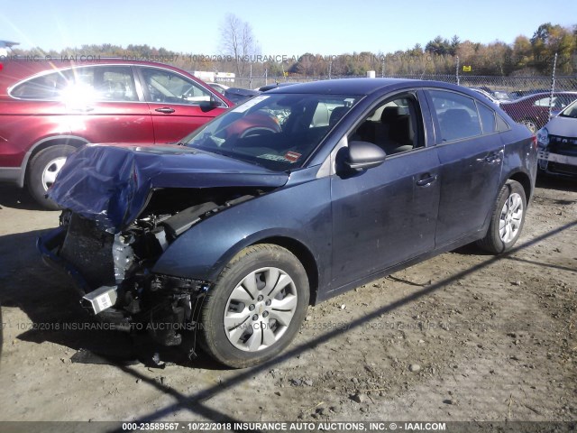 1G1PB5SH9G7205349 - 2016 CHEVROLET CRUZE LIMITED LS BLUE photo 2