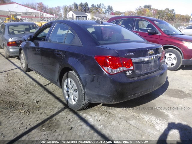 1G1PB5SH9G7205349 - 2016 CHEVROLET CRUZE LIMITED LS BLUE photo 3