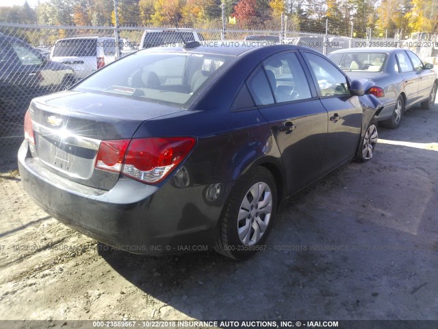 1G1PB5SH9G7205349 - 2016 CHEVROLET CRUZE LIMITED LS BLUE photo 4