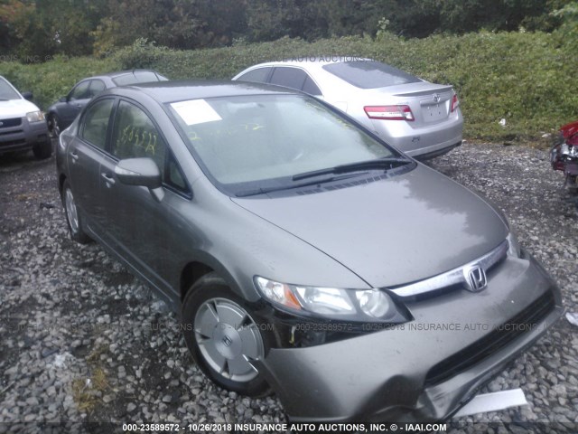 JHMFA36246S002301 - 2006 HONDA CIVIC HYBRID GRAY photo 1