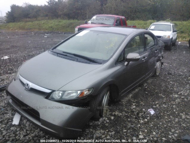 JHMFA36246S002301 - 2006 HONDA CIVIC HYBRID GRAY photo 2