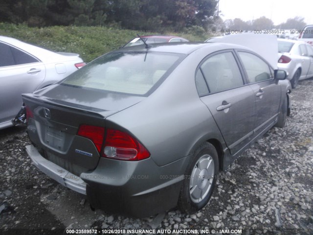 JHMFA36246S002301 - 2006 HONDA CIVIC HYBRID GRAY photo 4