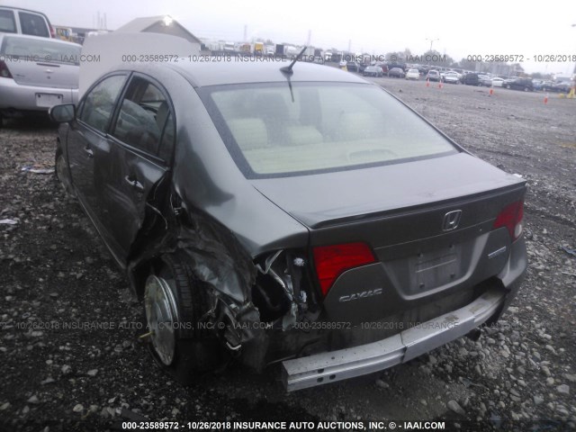 JHMFA36246S002301 - 2006 HONDA CIVIC HYBRID GRAY photo 6