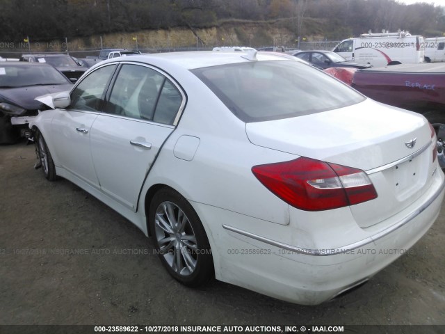 KMHGC4DD0CU202498 - 2012 HYUNDAI GENESIS 3.8L WHITE photo 3