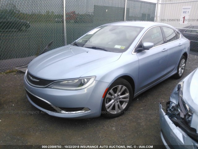 1C3CCCAB1FN688015 - 2015 CHRYSLER 200 LIMITED BLUE photo 2