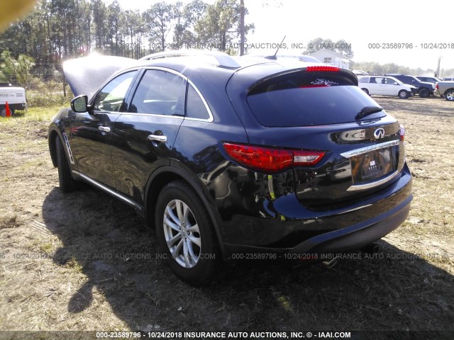 JN8AS1MW6BM732457 - 2011 INFINITI FX35 BLACK photo 3