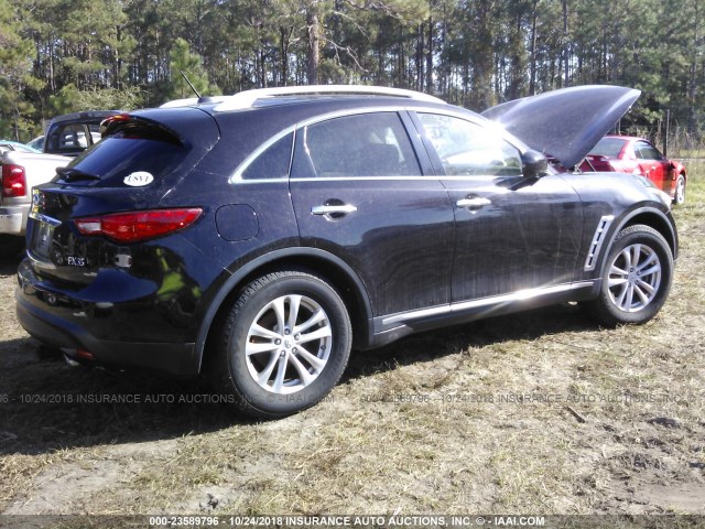 JN8AS1MW6BM732457 - 2011 INFINITI FX35 BLACK photo 4