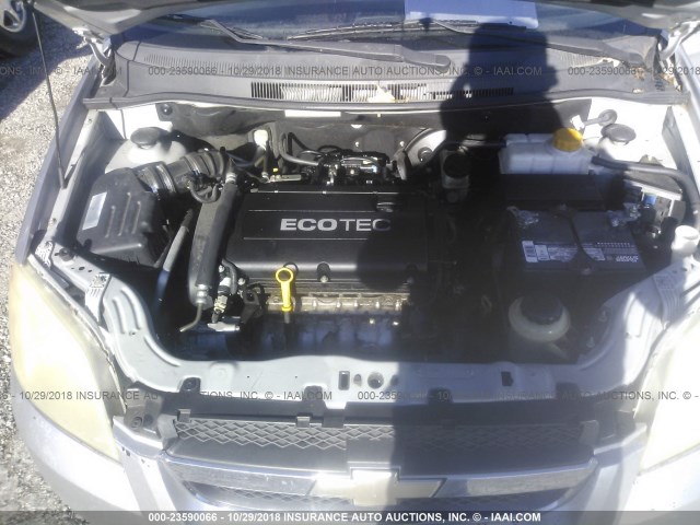 KL1TD56EX9B640968 - 2009 CHEVROLET AVEO LS/LT ვერცხლისფერი ფოტო 10