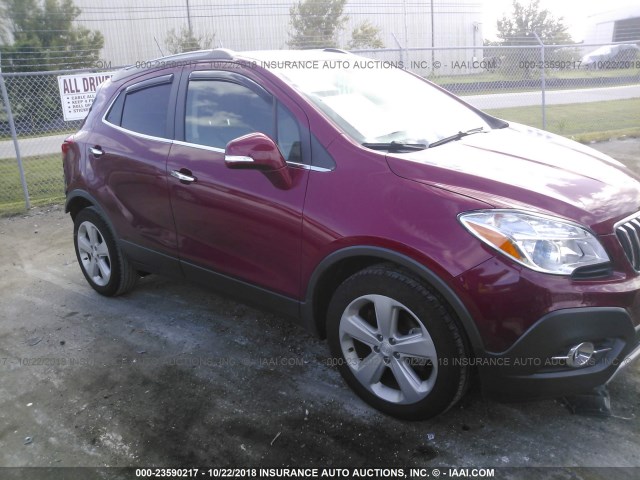 KL4CJCSB9FB214566 - 2015 BUICK ENCORE RED photo 1