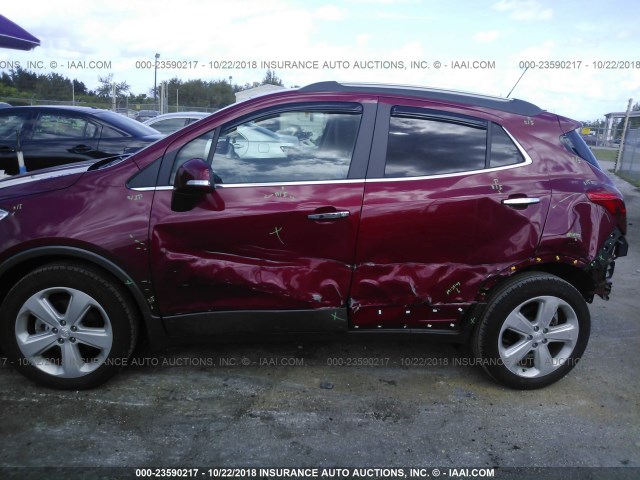 KL4CJCSB9FB214566 - 2015 BUICK ENCORE RED photo 6