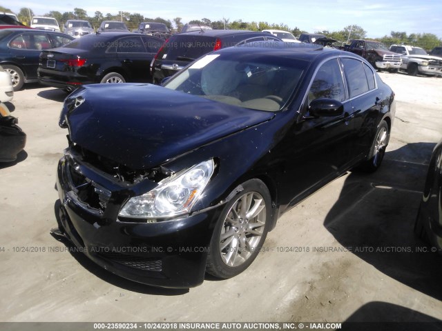 JNKBV61E88M200215 - 2008 INFINITI G35 BLACK photo 2