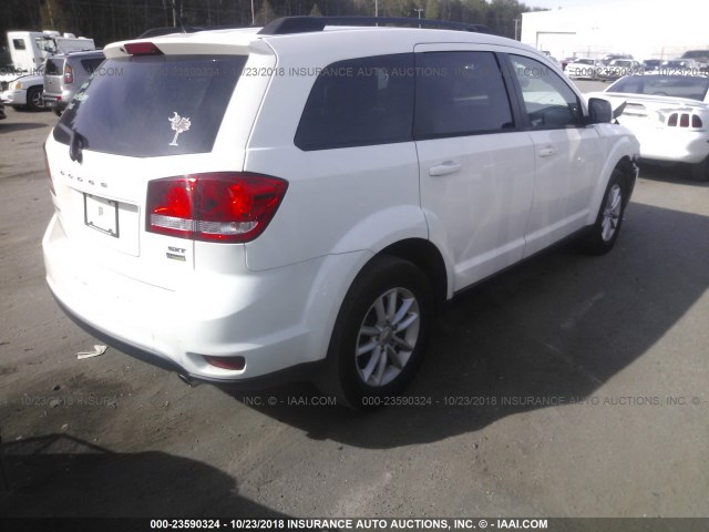 3C4PDCBG4FT677062 - 2015 DODGE JOURNEY SXT WHITE photo 4