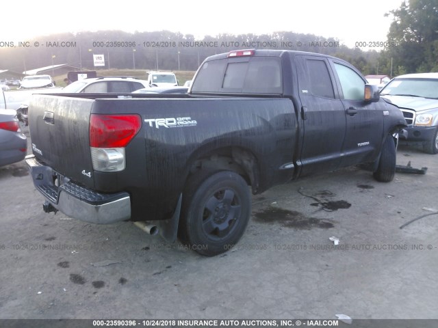 5TBBV54197S488486 - 2007 TOYOTA TUNDRA DOUBLE CAB SR5 BLACK photo 4