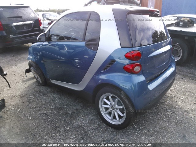 WMEEJ31X49K218347 - 2009 SMART FORTWO PURE/PASSION BLUE photo 3