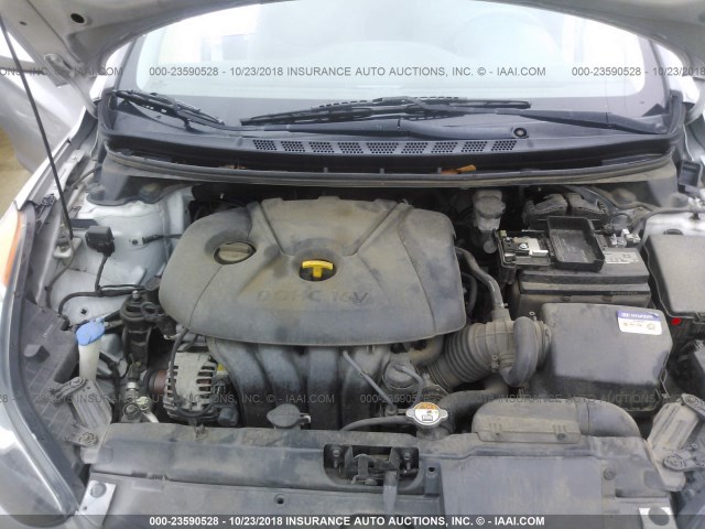 KMHDH4AE0DU791409 - 2013 HYUNDAI ELANTRA GLS/LIMITED ვერცხლისფერი ფოტო 10