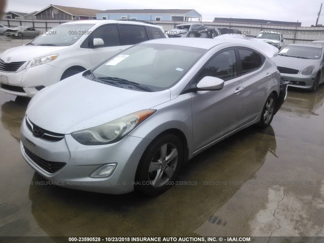 KMHDH4AE0DU791409 - 2013 HYUNDAI ELANTRA GLS/LIMITED ვერცხლისფერი ფოტო 2