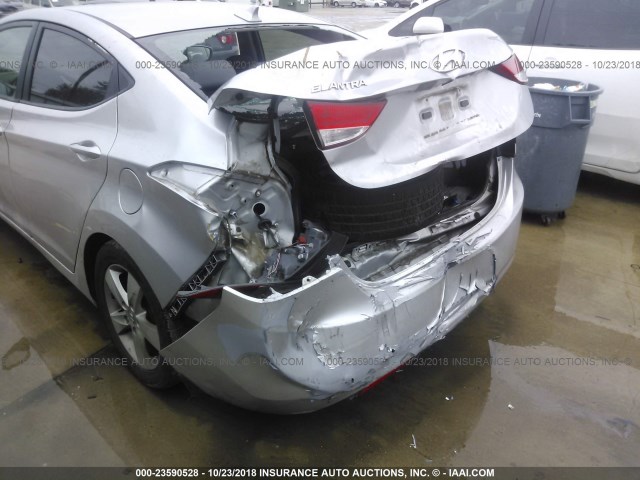KMHDH4AE0DU791409 - 2013 HYUNDAI ELANTRA GLS/LIMITED ვერცხლისფერი ფოტო 6