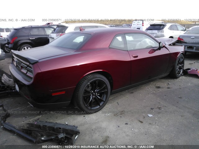 2C3CDZAG2JH332508 - 2018 DODGE CHALLENGER SXT RED photo 4