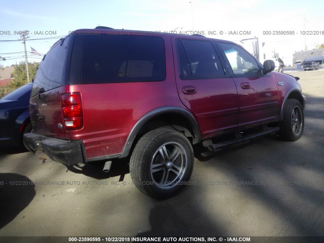 1FMRU16W11LB53902 - 2001 FORD EXPEDITION XLT BURGUNDY photo 4