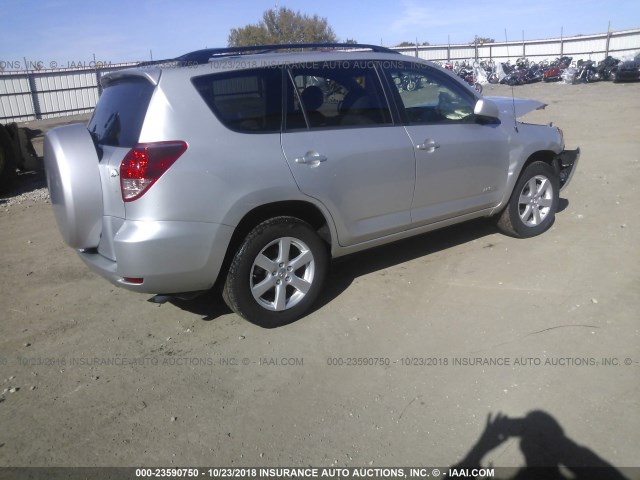 JTMZK31VX86011156 - 2008 TOYOTA RAV4 LIMITED SILVER photo 4