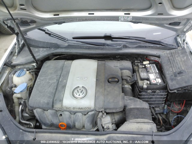 3VWRM71K68M073352 - 2008 VOLKSWAGEN JETTA SE/SEL SILVER photo 10