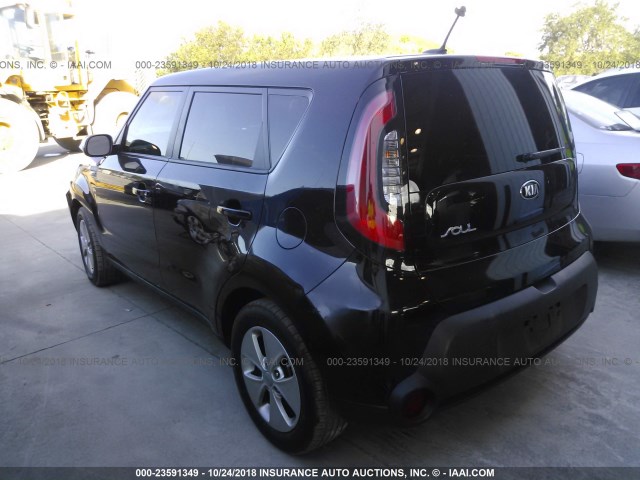 KNDJN2A2XE7716923 - 2014 KIA SOUL BLACK photo 3