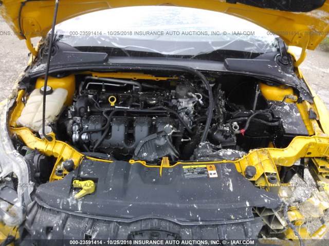 1FADP3L96DL234159 - 2013 FORD FOCUS ST YELLOW photo 10