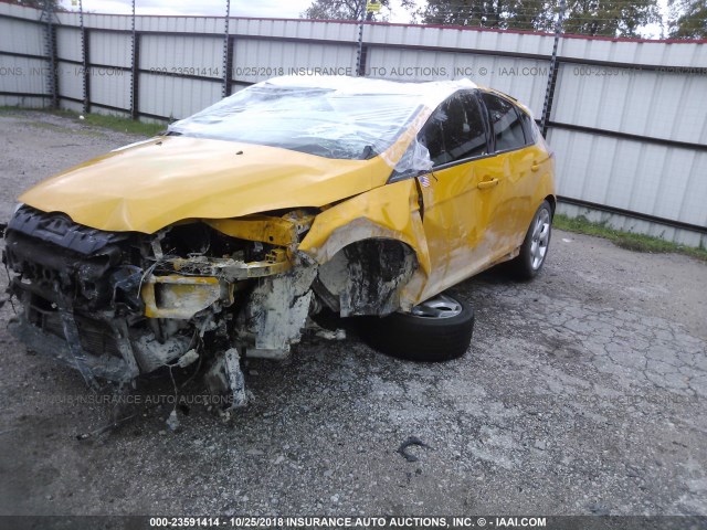 1FADP3L96DL234159 - 2013 FORD FOCUS ST YELLOW photo 2