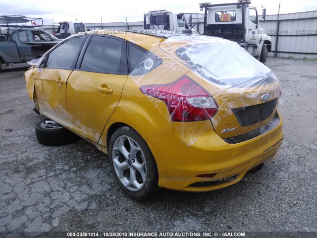 1FADP3L96DL234159 - 2013 FORD FOCUS ST YELLOW photo 3